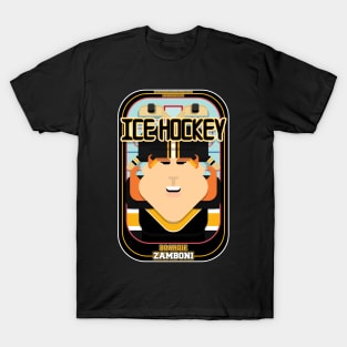 Ice Hockey Black and Yellow - Boardie Zamboni - Jacqui version T-Shirt